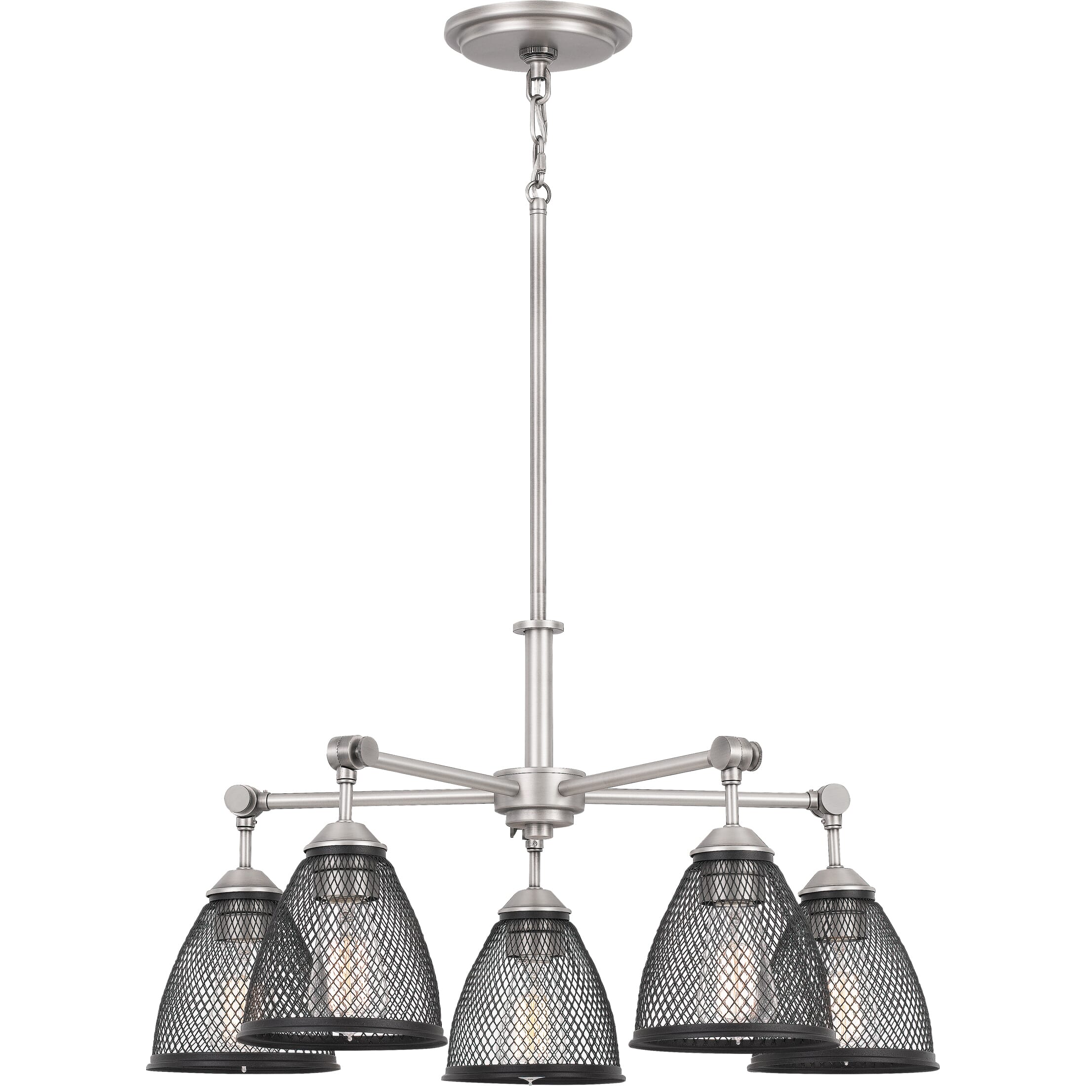 Quoizel Annex 5-Light 14" Transitional Chandelier in Antique Nickel