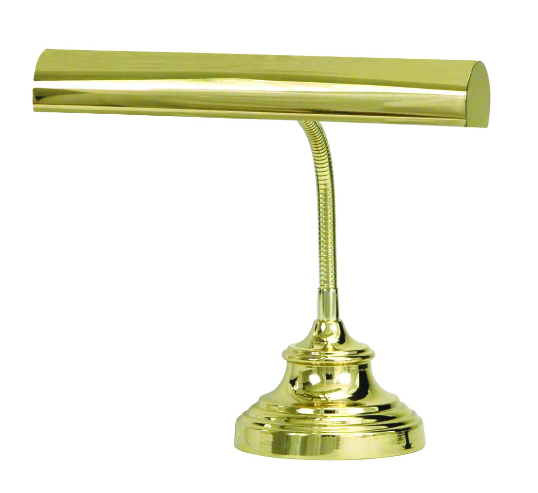 House of Troy Advent 14" Polished Brass Piano Desk Lamp