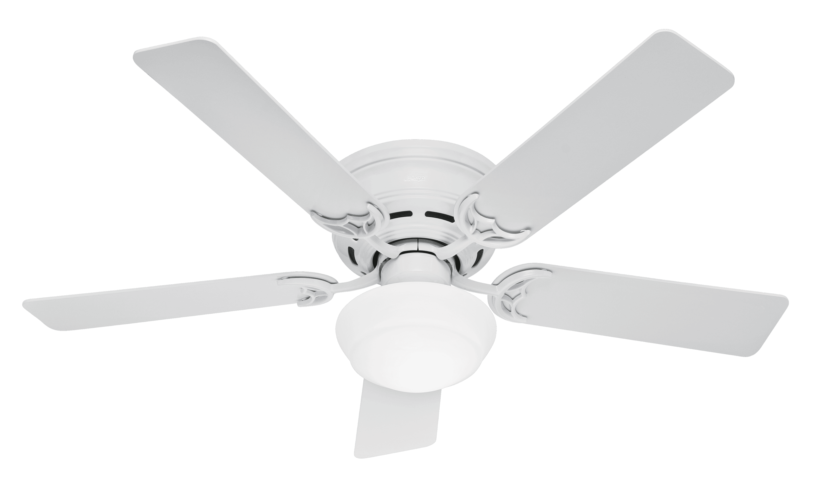 Hunter Low Profile III Plus 52" Indoor Flush Mount Ceiling Fan in White