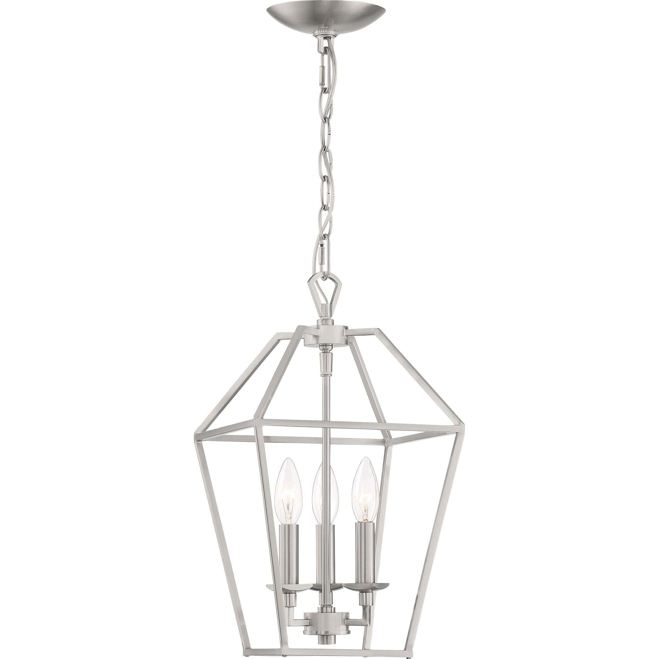 Quoizel Aviary 3-Light 17" Transitional Chandelier in Brushed Nickel