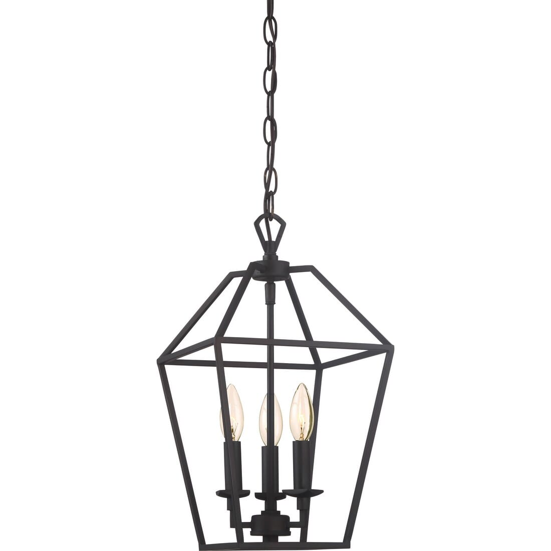 Quoizel Aviary 3-Light 17" Transitional Chandelier in Palladian Bronze