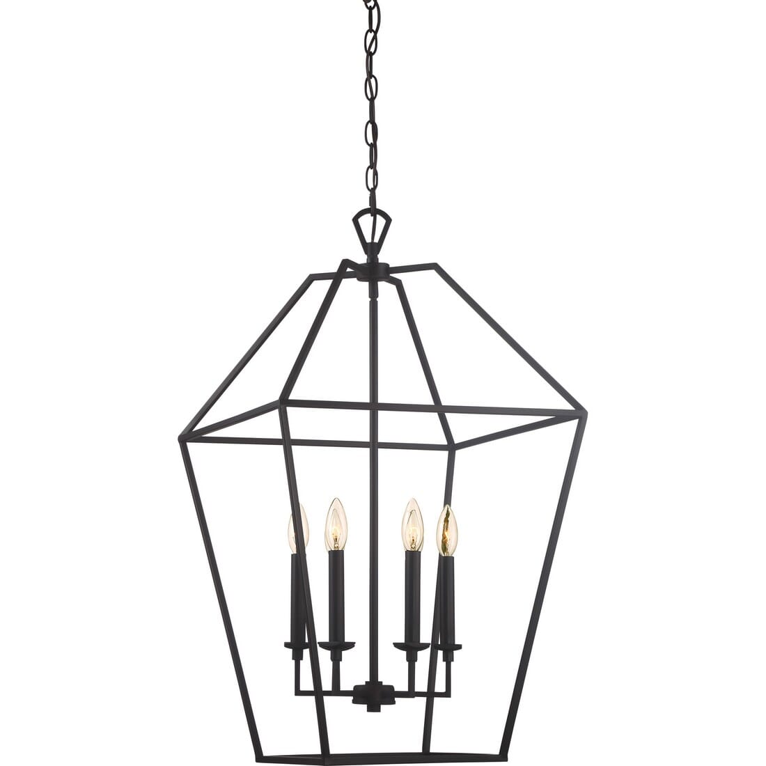 Quoizel Aviary 6-Light 32" Transitional Chandelier in Palladian Bronze