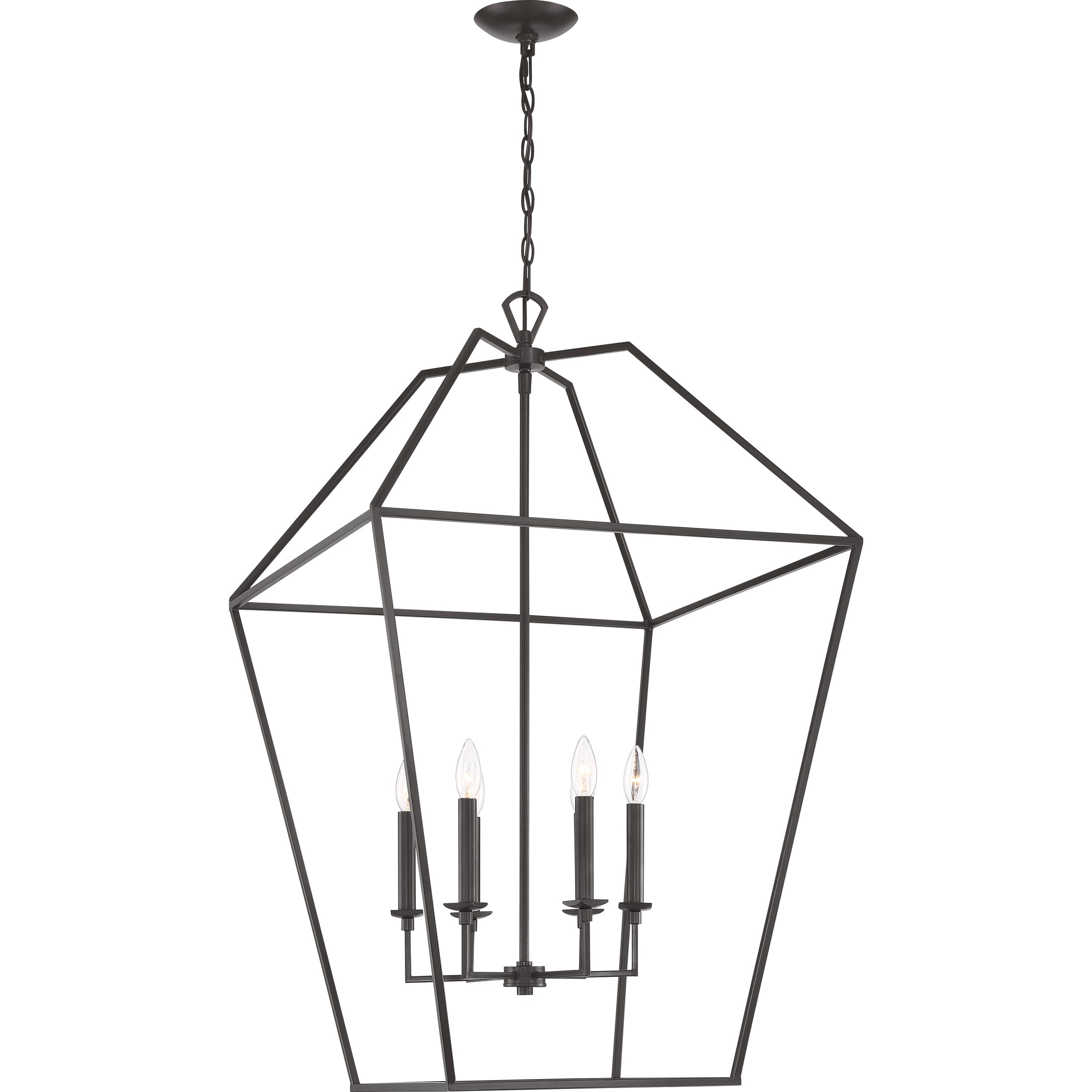 Quoizel Aviary 6-Light 40" Transitional Chandelier in Palladian Bronze