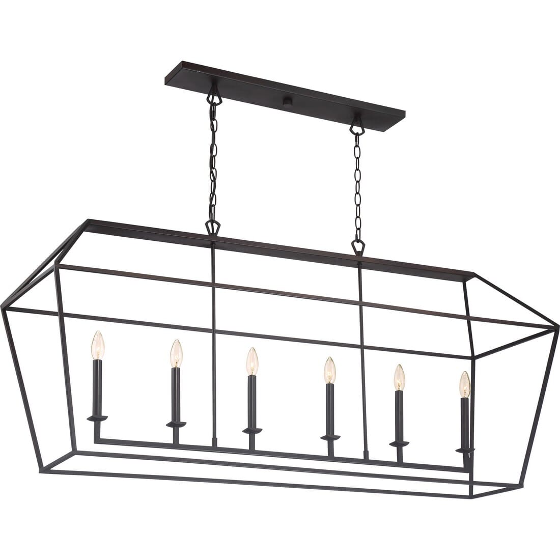 Quoizel Aviary 6-Light 54" Kitchen Island Light in Palladian Bronze