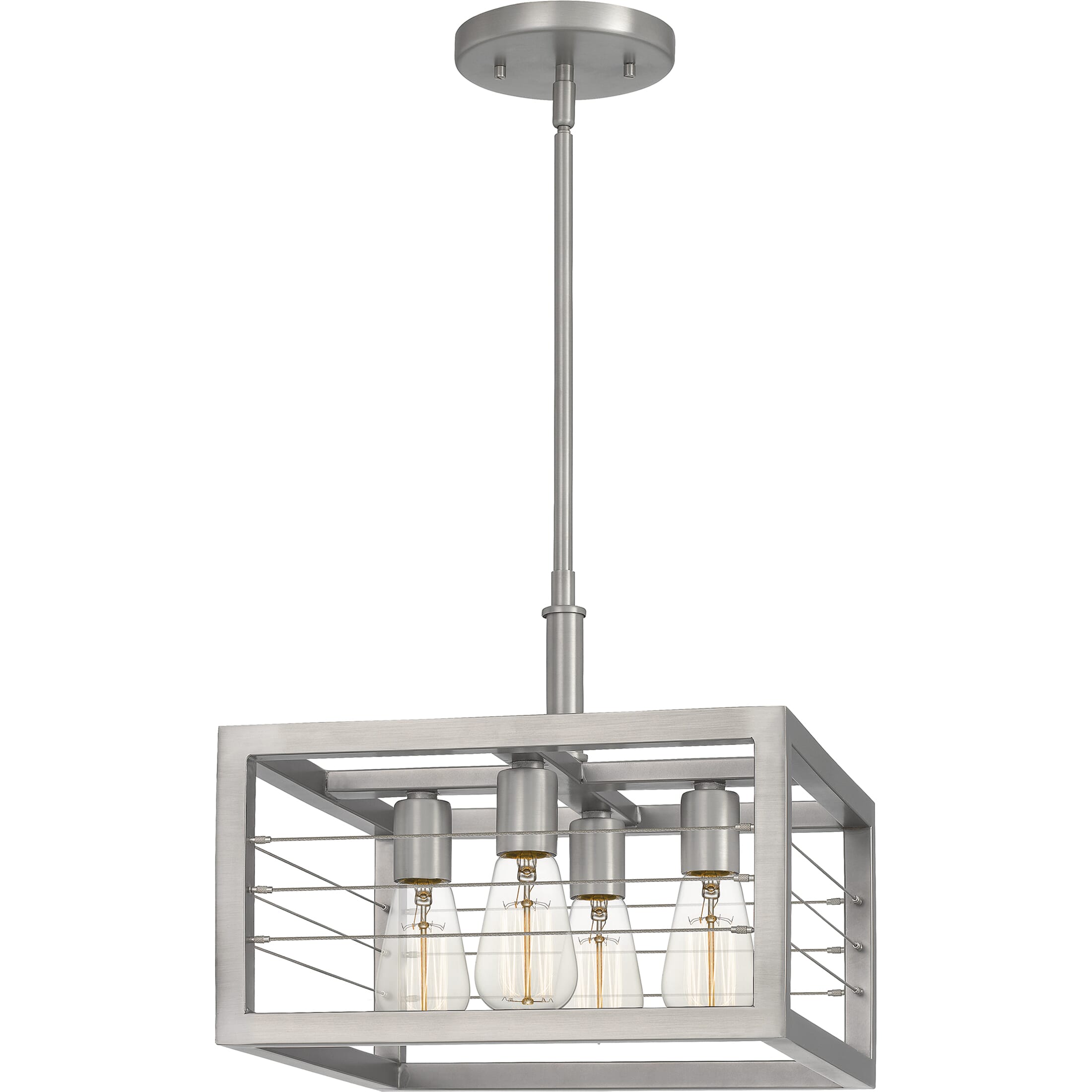 Quoizel Awendaw 4-Light 14" Pendant Light in Antique Nickel