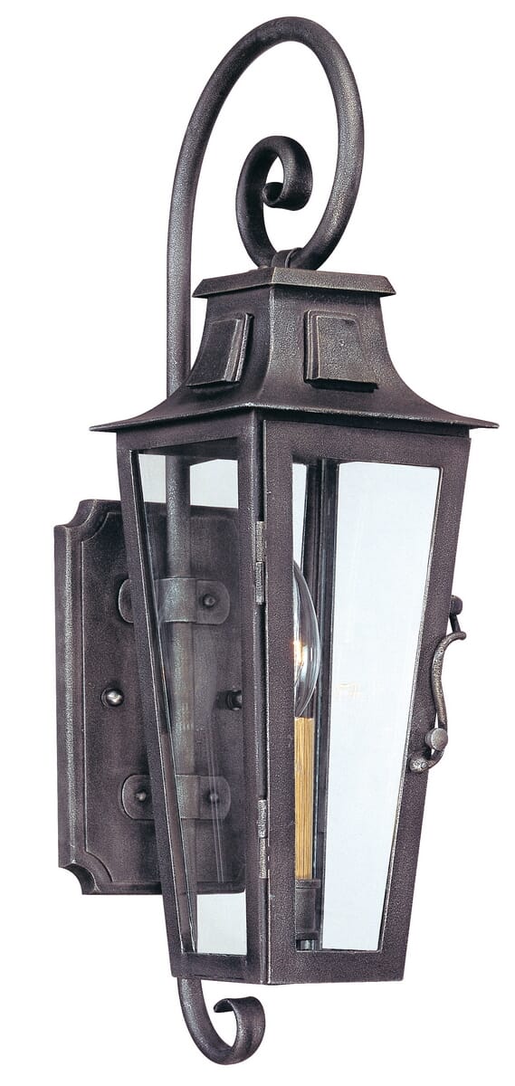 Troy Parisian Square 19" Outdoor Wall Light in Aged Pewter