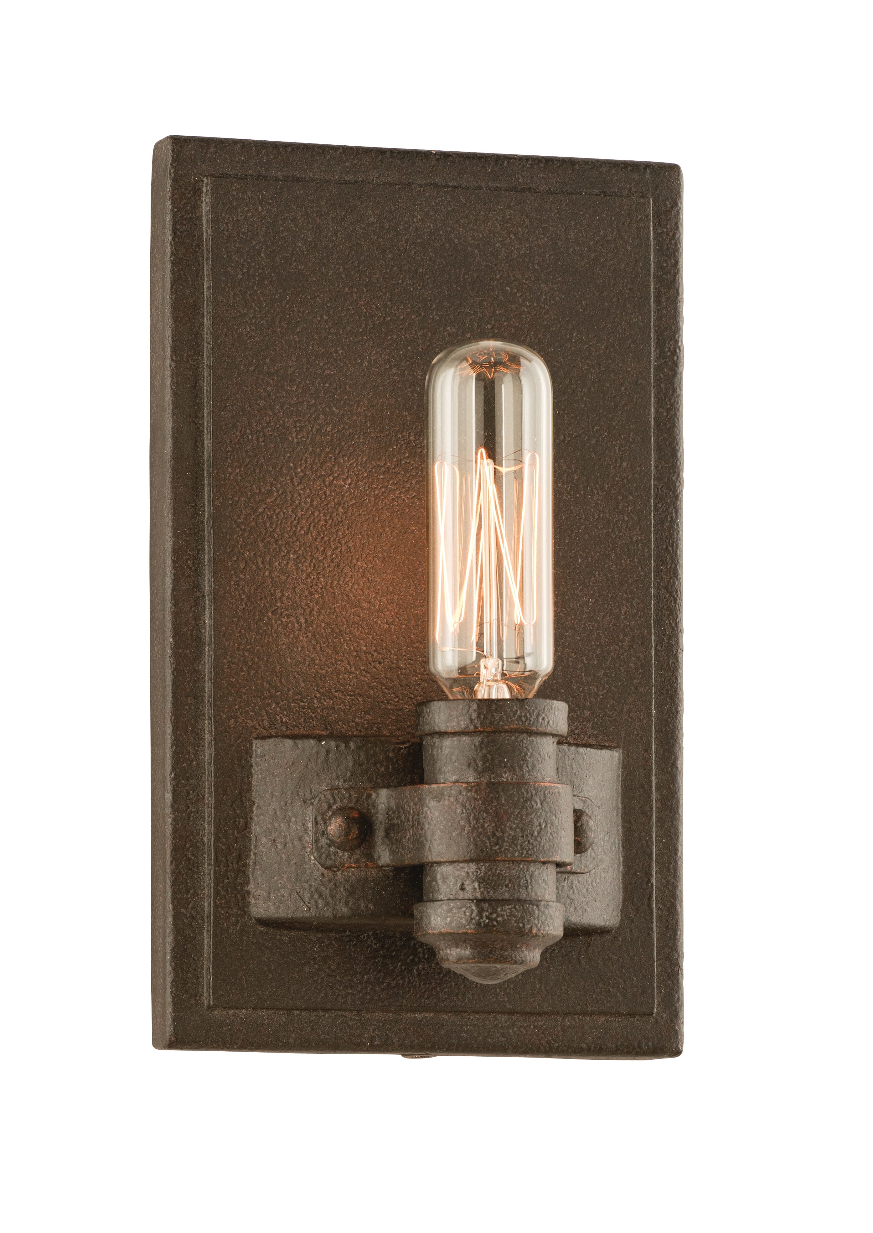 Troy Pike Place 7" Wall Sconce in Shipyard Bronze