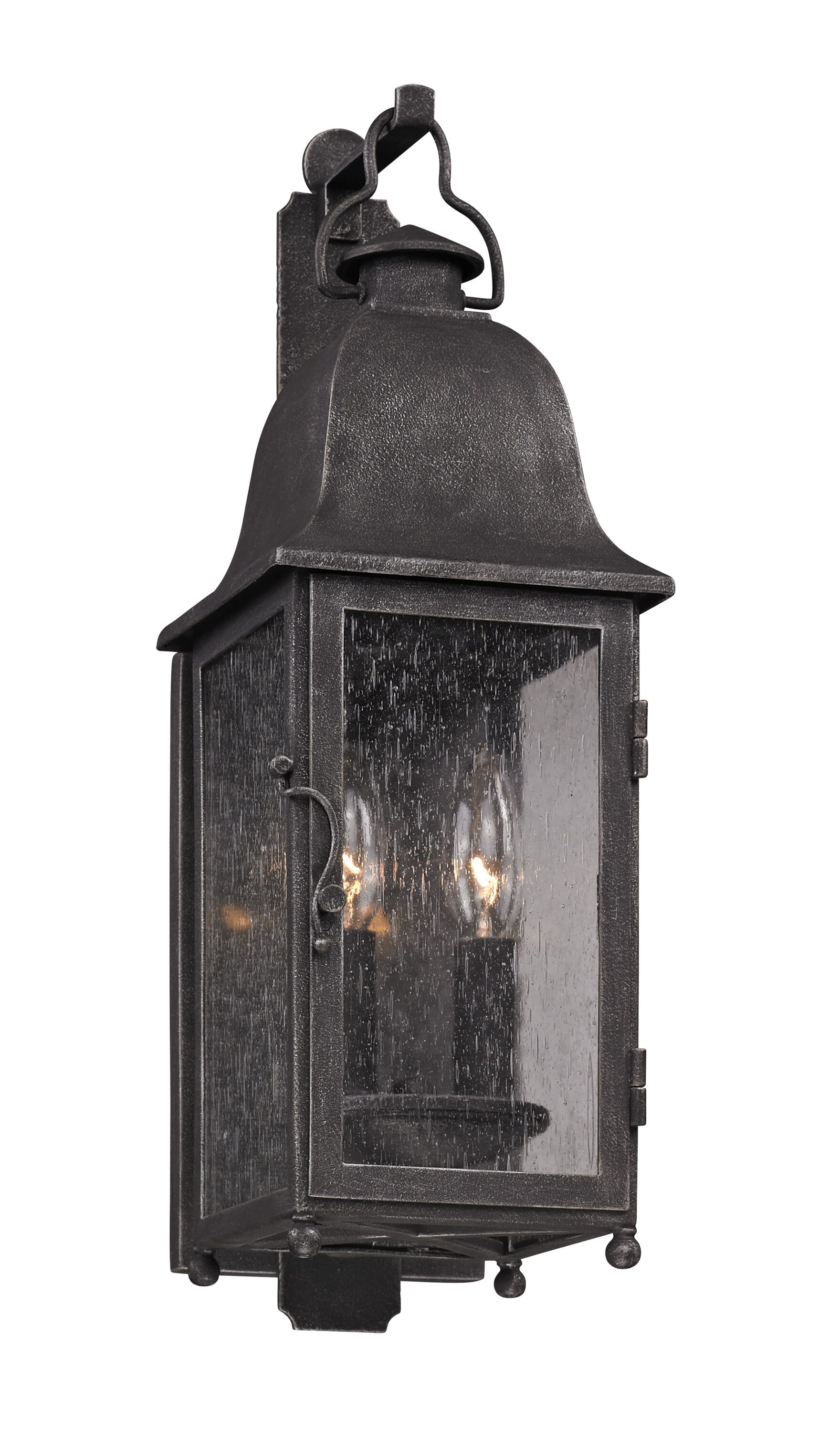 Troy Larchmont 2-Light 19" Outdoor Wall Light in Aged Pewter