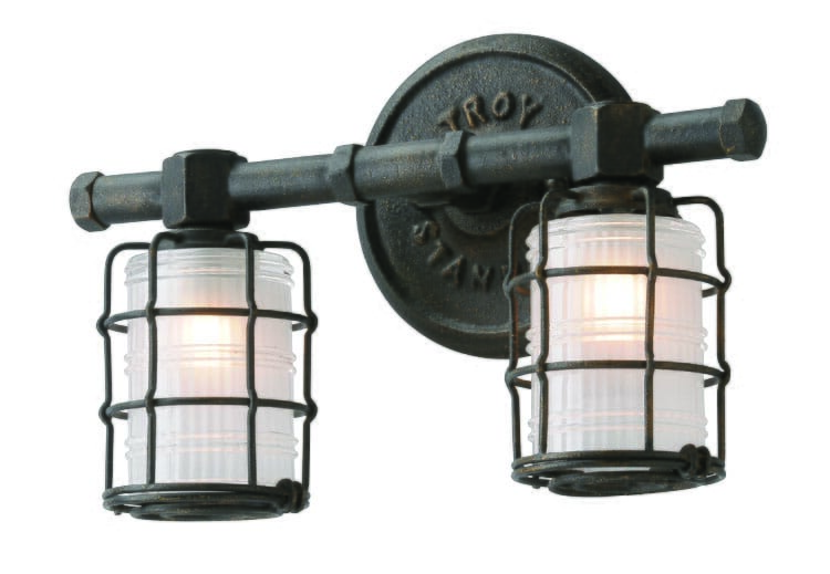 Troy Mercantile 2-Light 14" Bathroom Vanity Light in Vintage Bronze