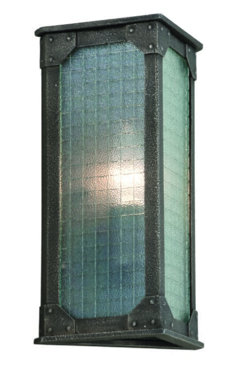 Troy Hoboken 12" Outdoor Wall Light in Aged Pewter