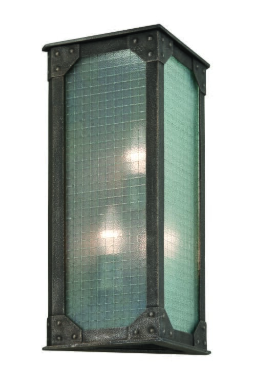 Troy Hoboken 3-Light 19" Outdoor Wall Light in Aged Pewter