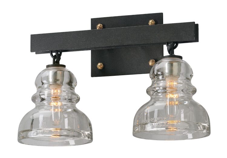 Troy Menlo Park 2-Light 15" Bathroom Vanity Light in Deep Bronze