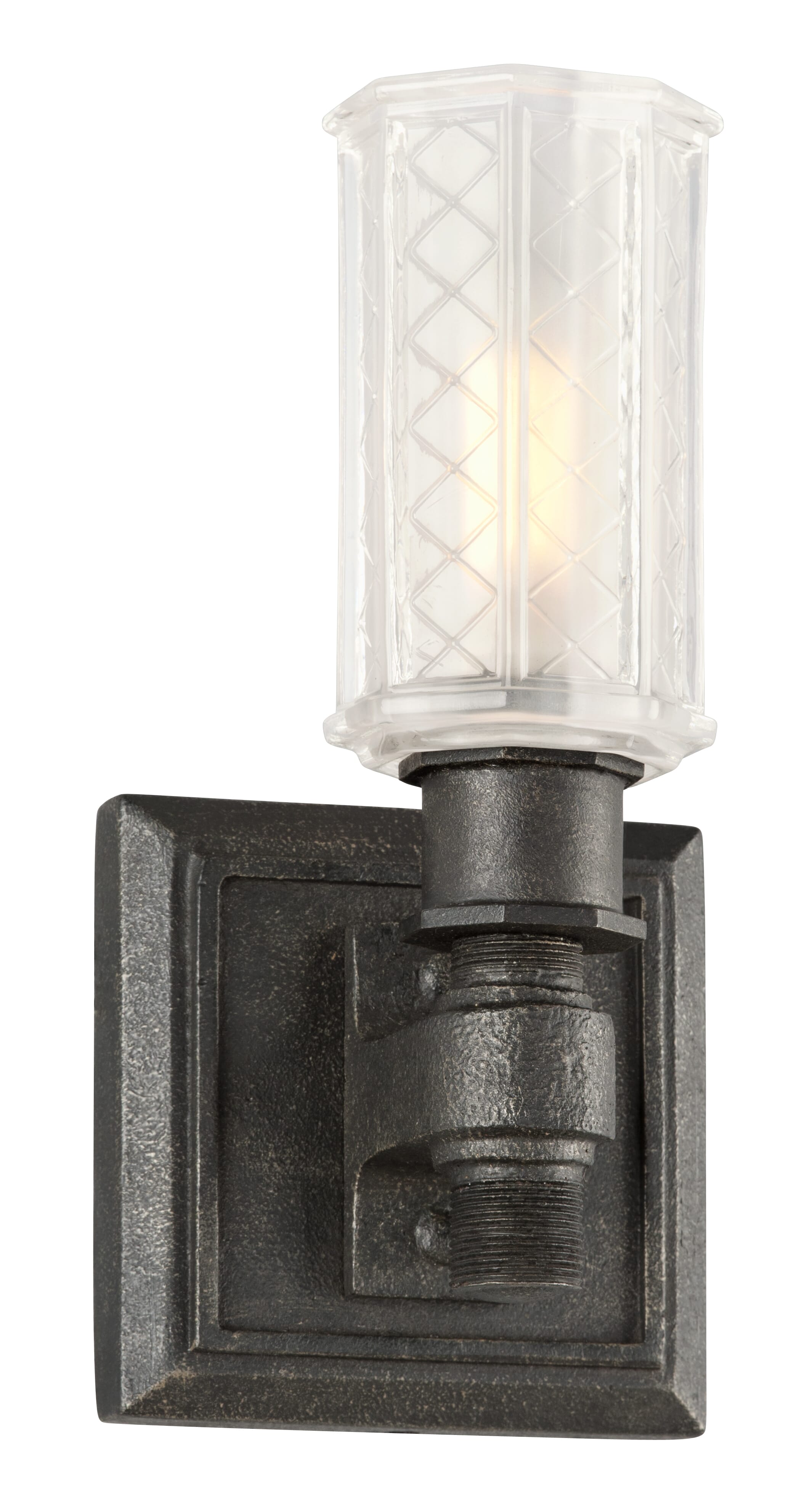 Troy Vault 5" Bathroom Vanity Light in Aged Pewter