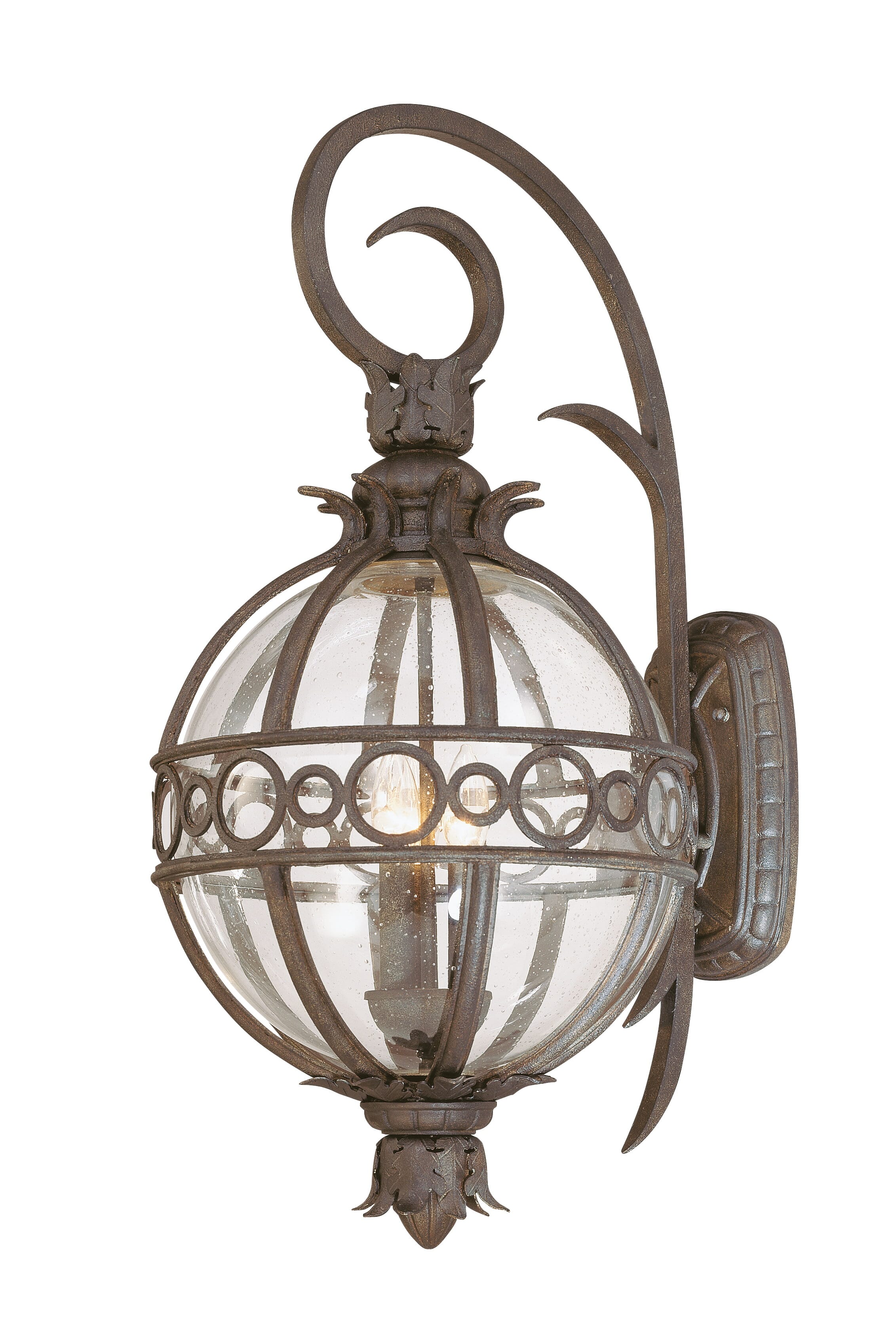 Troy Campanile 3-Light 28" Outdoor Wall Light in Campanile Bronze