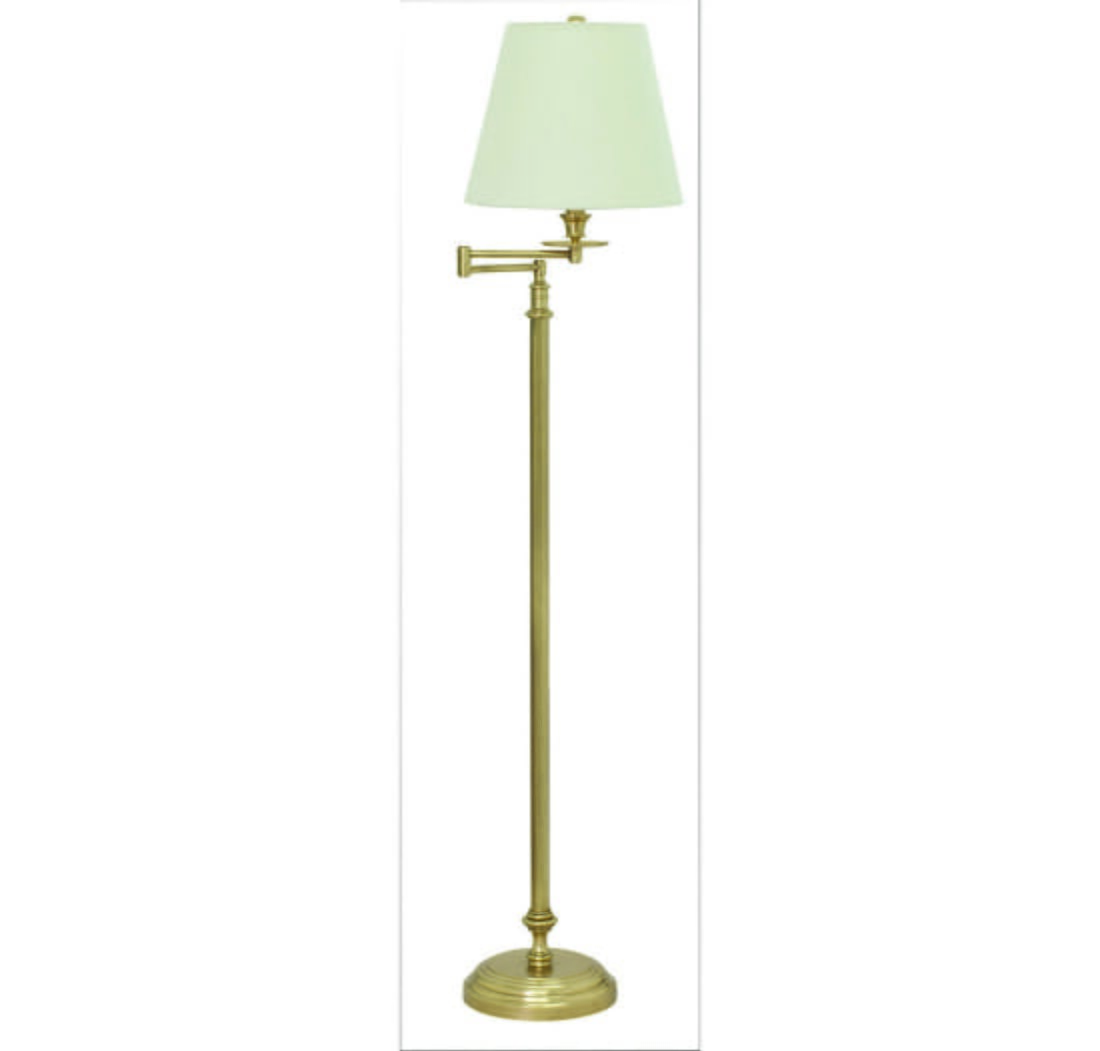 House of Troy Bennington 61" Floor Lamp in Weathered Brass