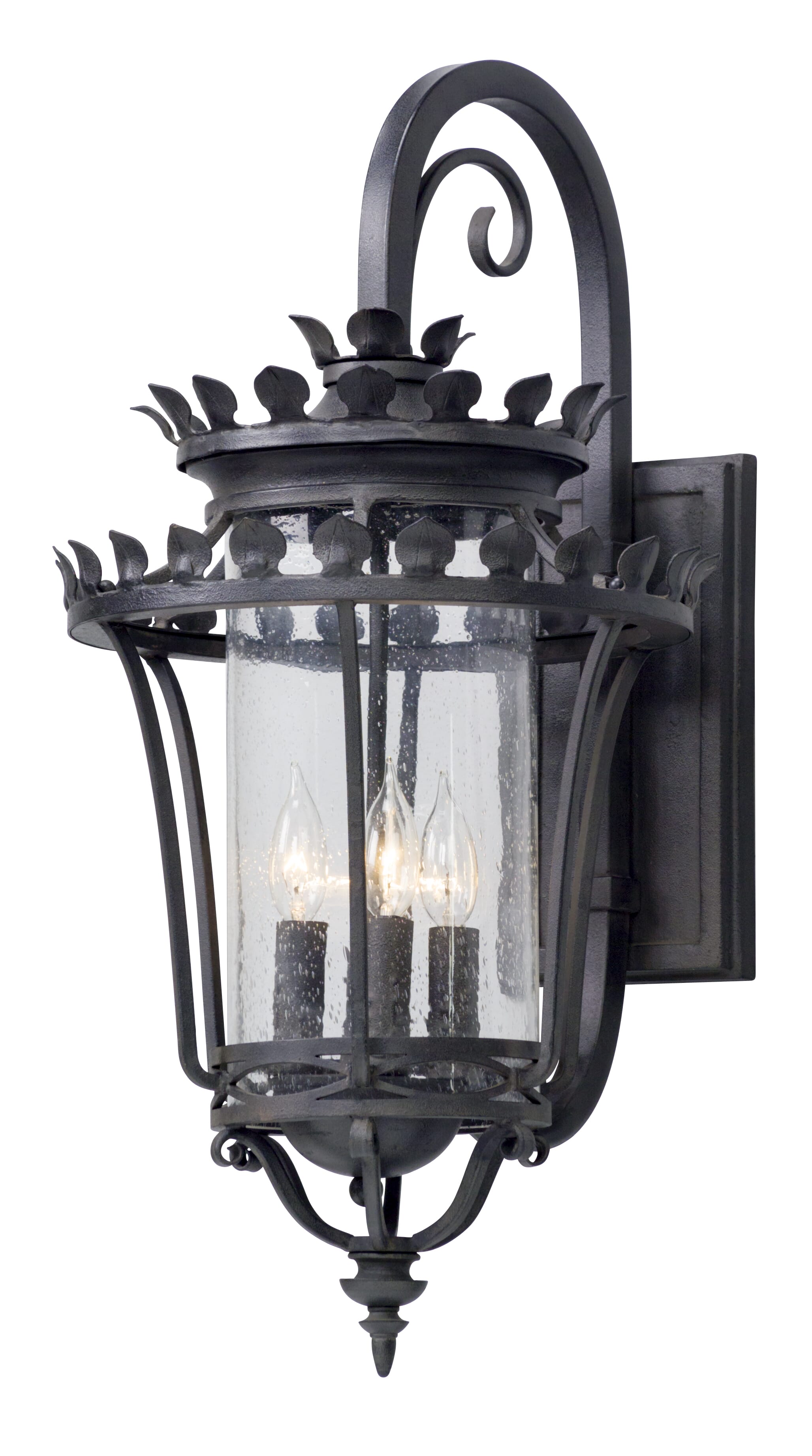 Troy Greystone 4-Light 27" Outdoor Wall Light in Forged Iron