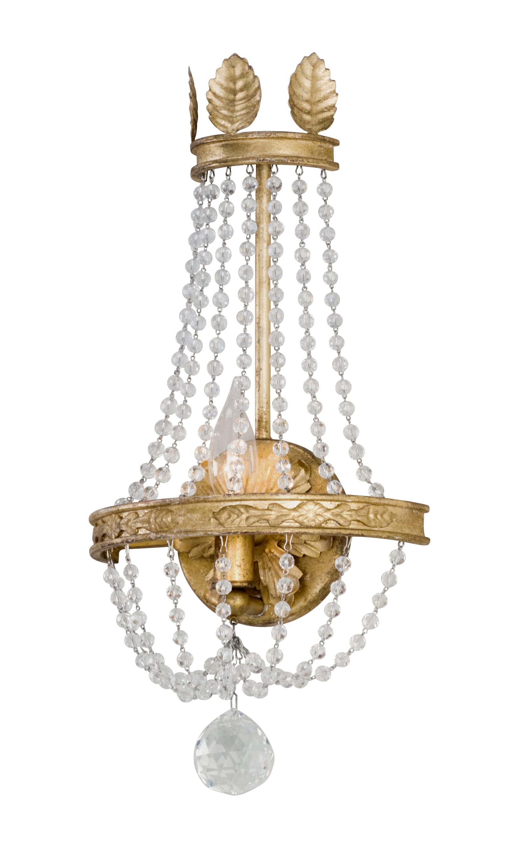 Troy Viola 18" Wall Sconce in Distressed Gold Leaf