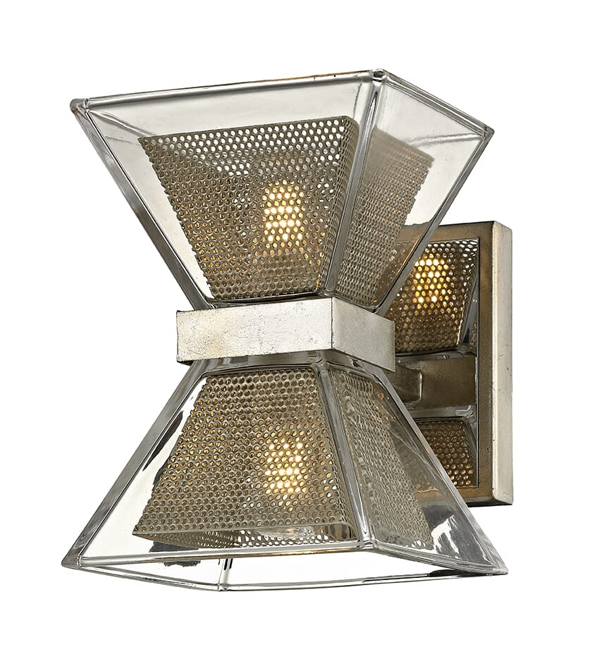 Troy Expression 2-Light 5" Bathroom Vanity Light in Silver Leaf