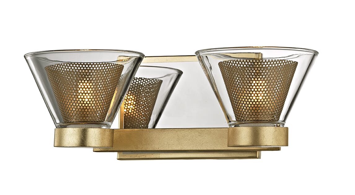 Troy Wink 2-Light 13" Bathroom Vanity Light in Gold Leaf