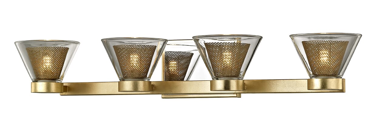 Troy Wink 4-Light 28" Bathroom Vanity Light in Gold Leaf