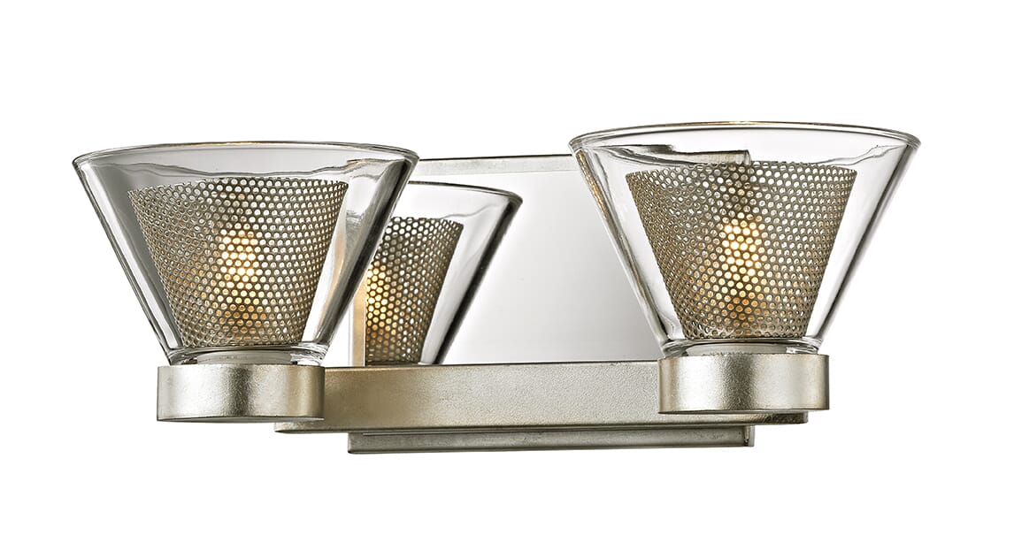 Troy Wink 2-Light 13" Bathroom Vanity Light in Silver Leaf