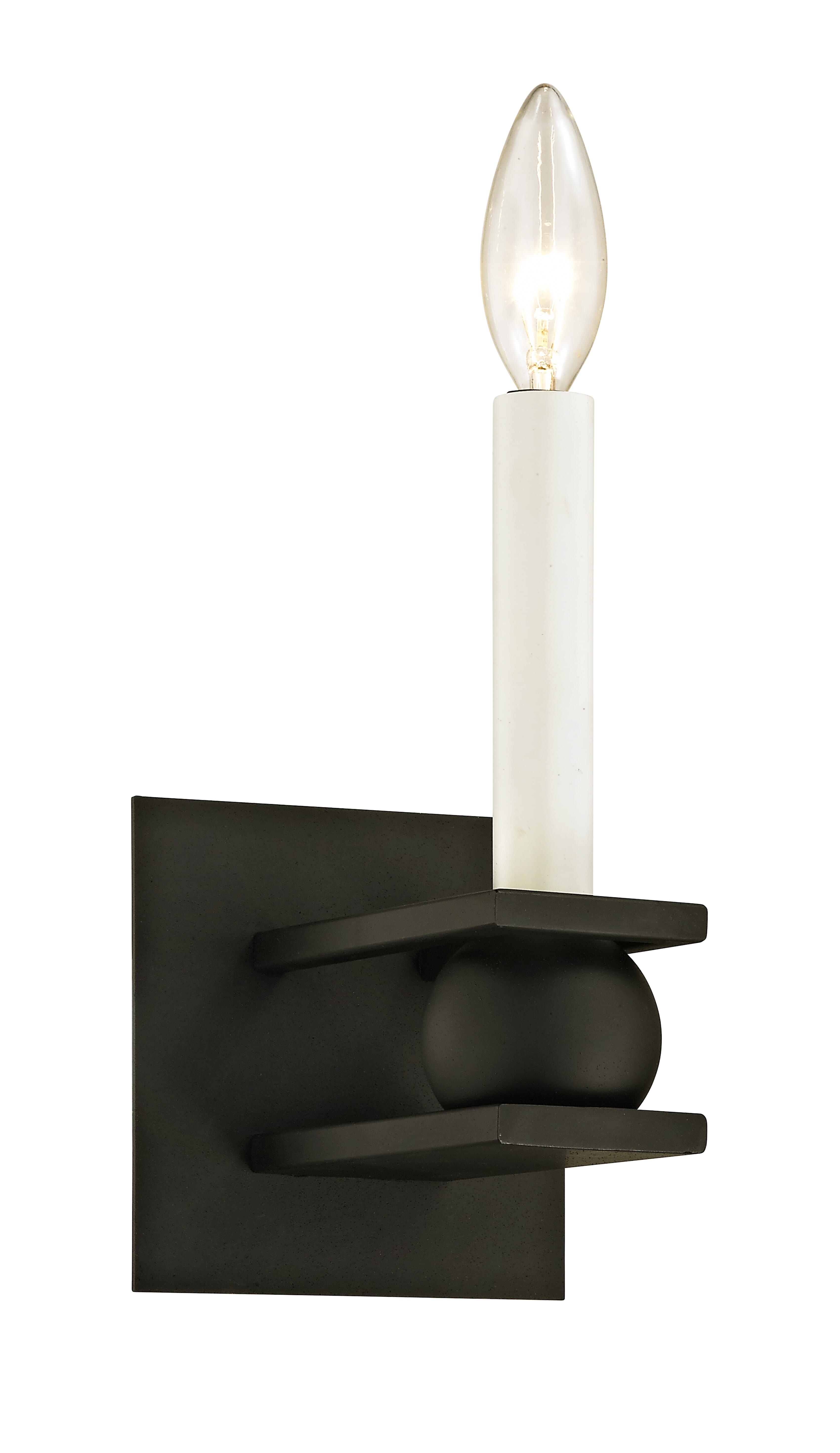 Troy Sutton 12" Wall Sconce in Textured Black