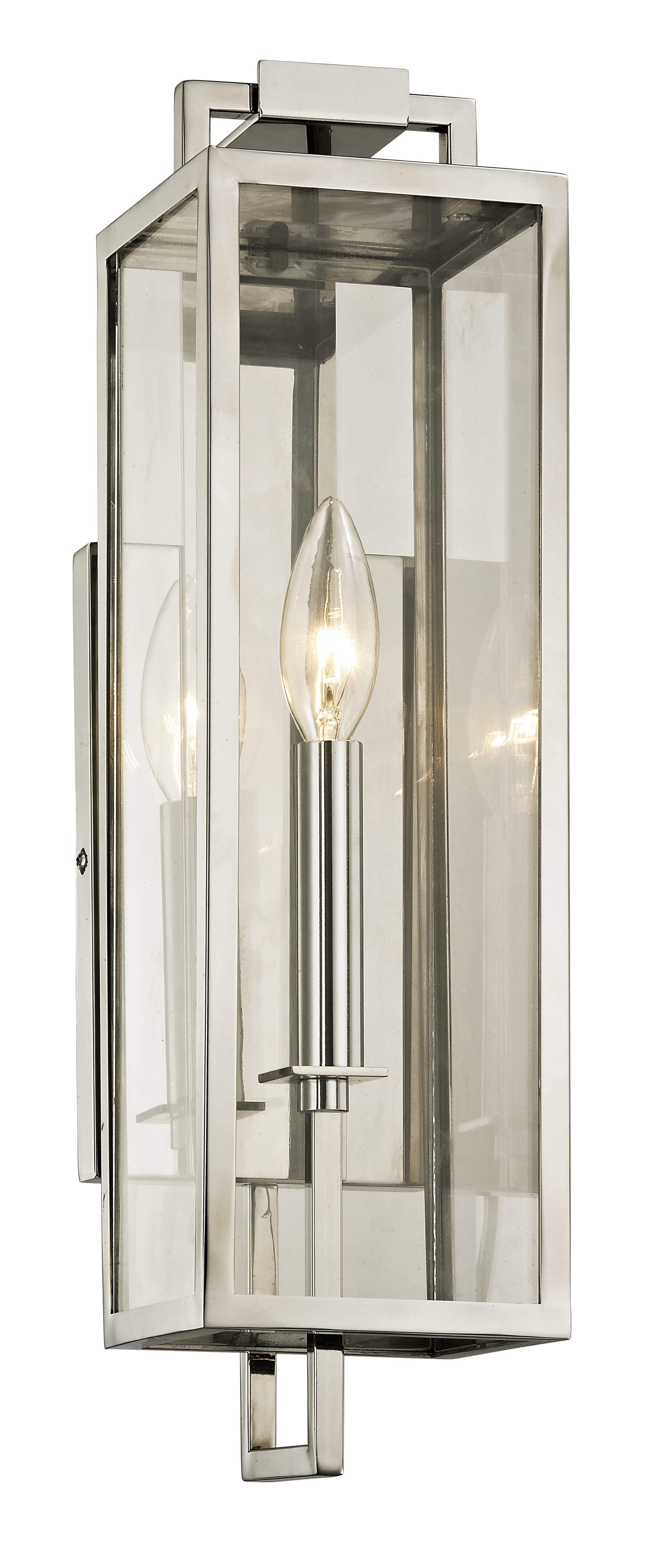 Troy Beckham 17" Outdoor Wall Light in Polished Stainless