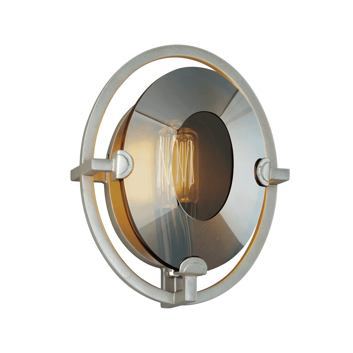 Troy Prism 9" Wall Sconce in Silver Leaf