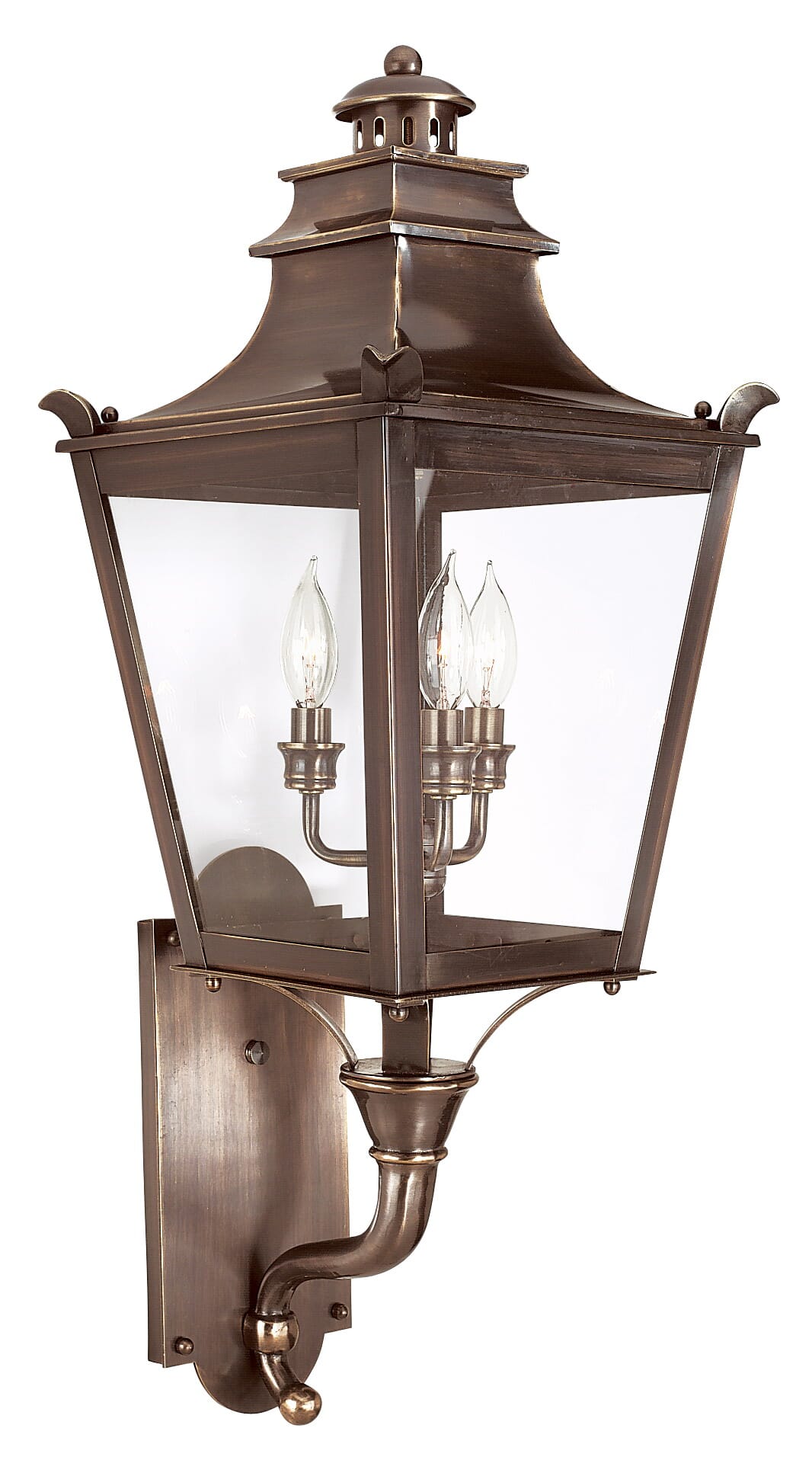 Troy Dorchester 3-Light 31" Outdoor Wall Light in English Bronze