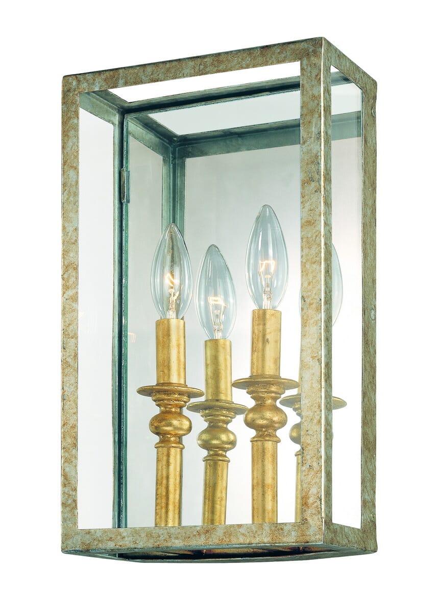 Troy Morgan 2-Light 14" Wall Sconce in Gold Silver Leaf