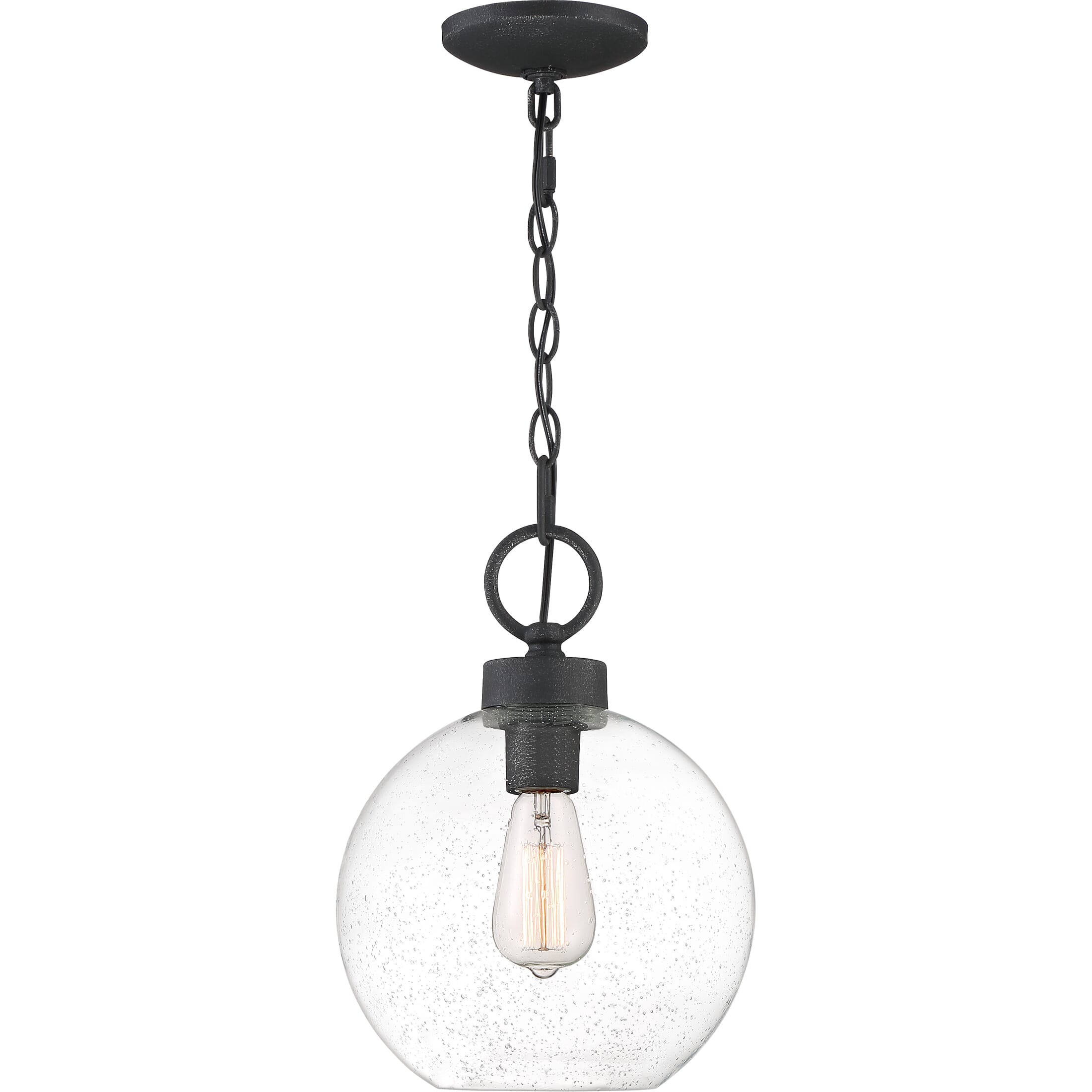 Quoizel Barre 10" Outdoor Hanging Light in Grey Ash