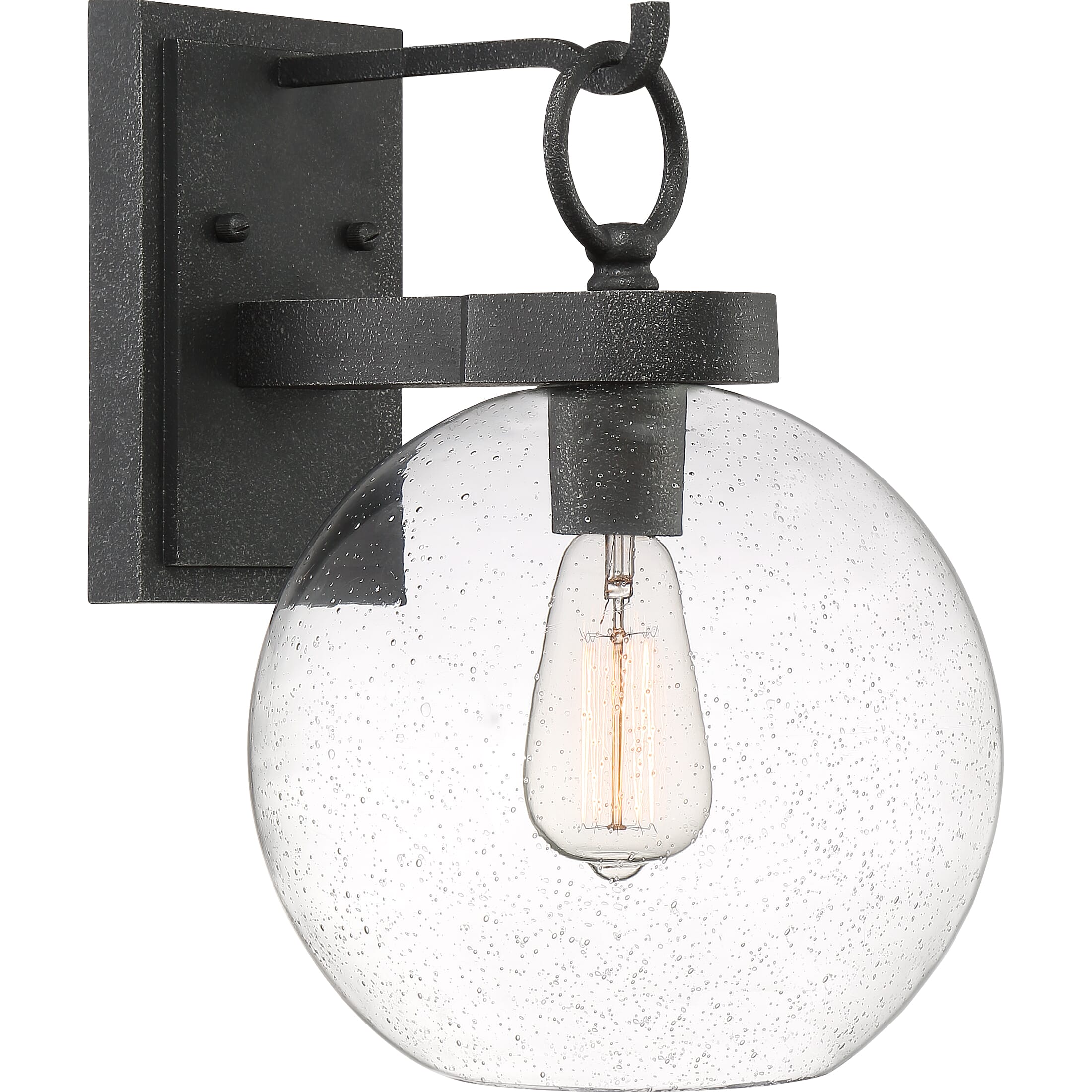 Quoizel Barre 10" Outdoor Hanging Light in Grey Ash