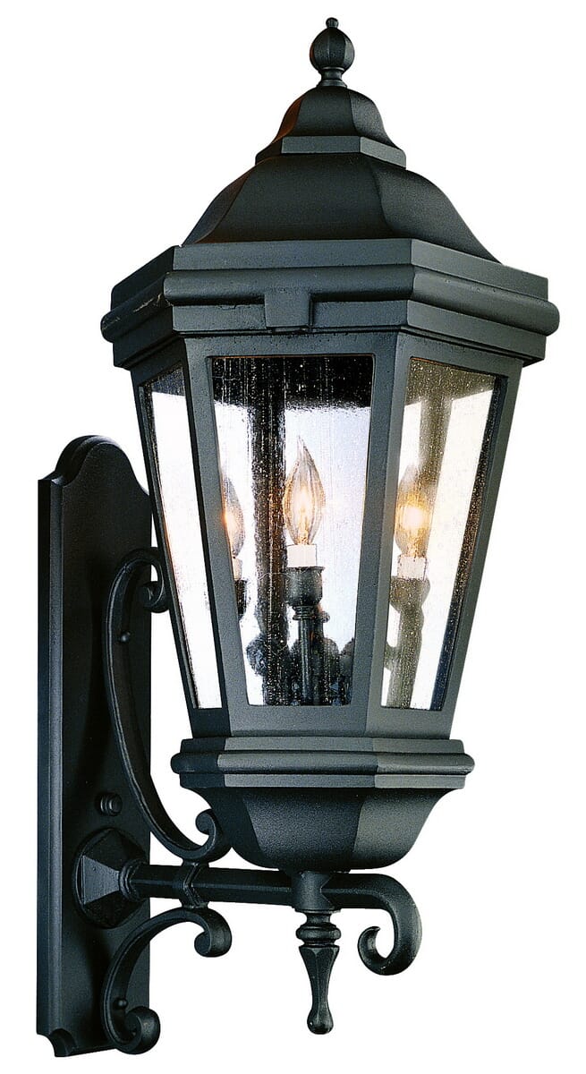 Troy Verona 3-Light 35" Outdoor Wall Light in Matte Black