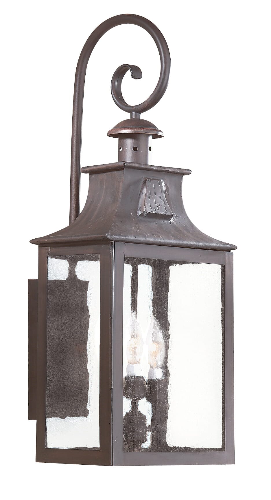 Troy Newton 3-Light 27" Outdoor Wall Light in Old Bronze