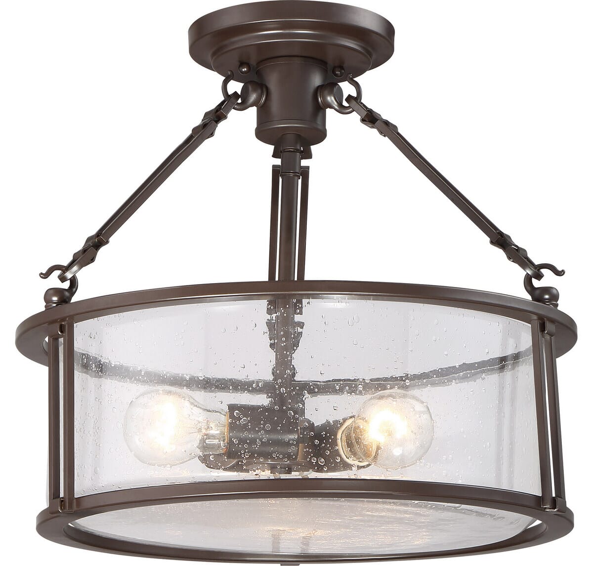 Quoizel Buchanan 3-Light 16" Ceiling Light in Western Bronze