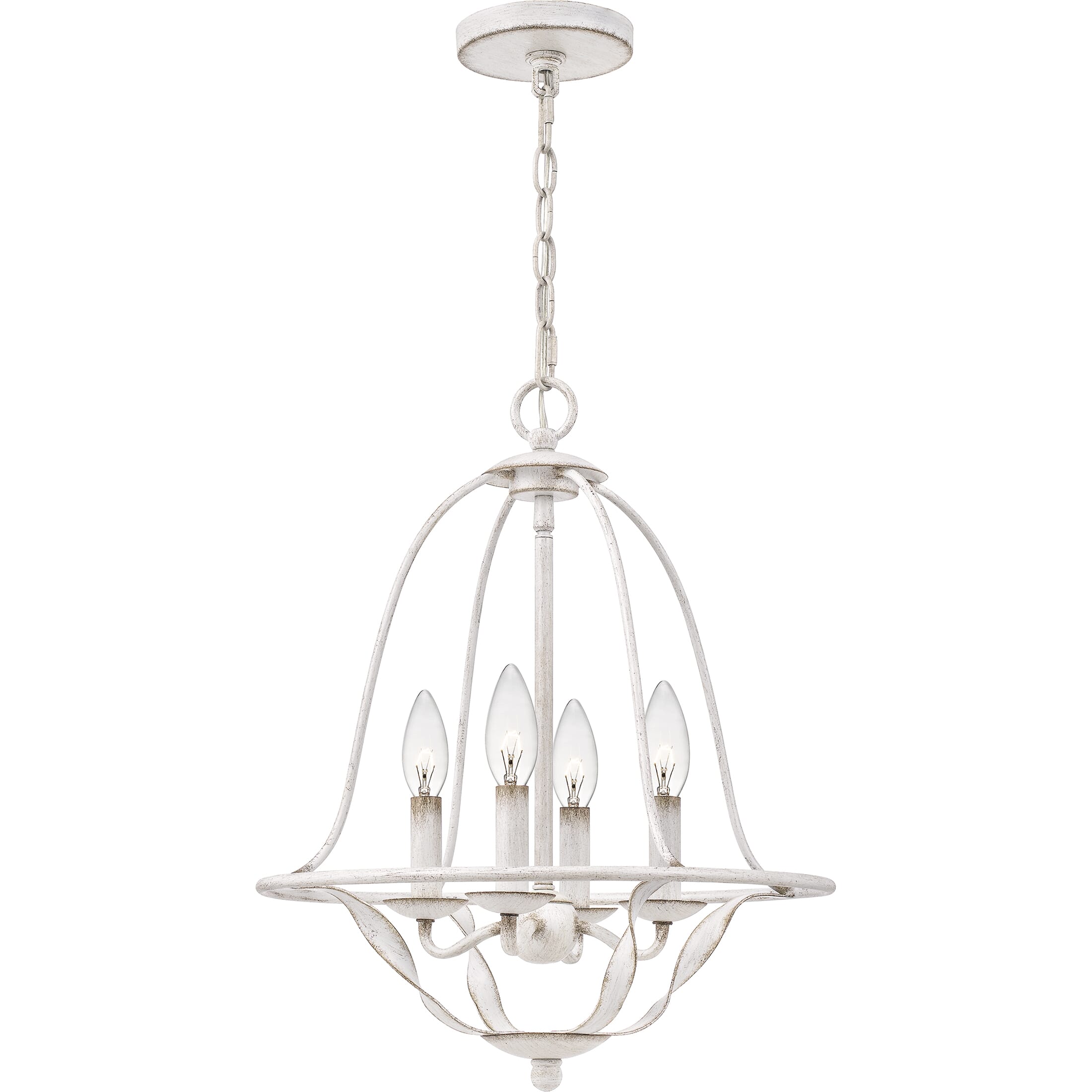 Quoizel Bradbury 4-Light 20" Transitional Chandelier in Antique White