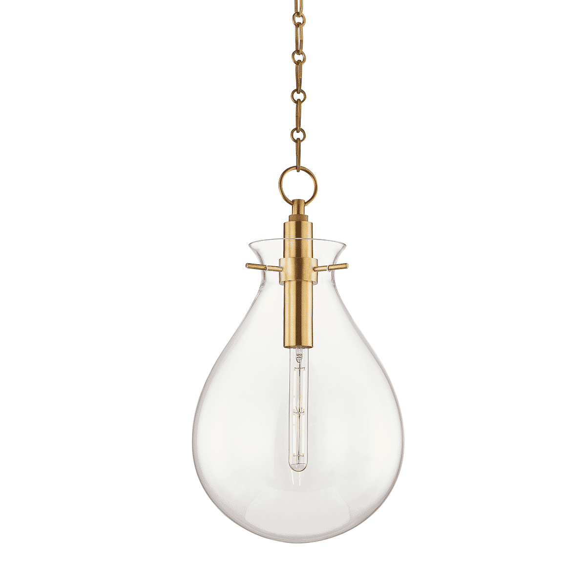 Hudson Valley Ivy by Becki Owens Large Pendant Light in Aged Brass