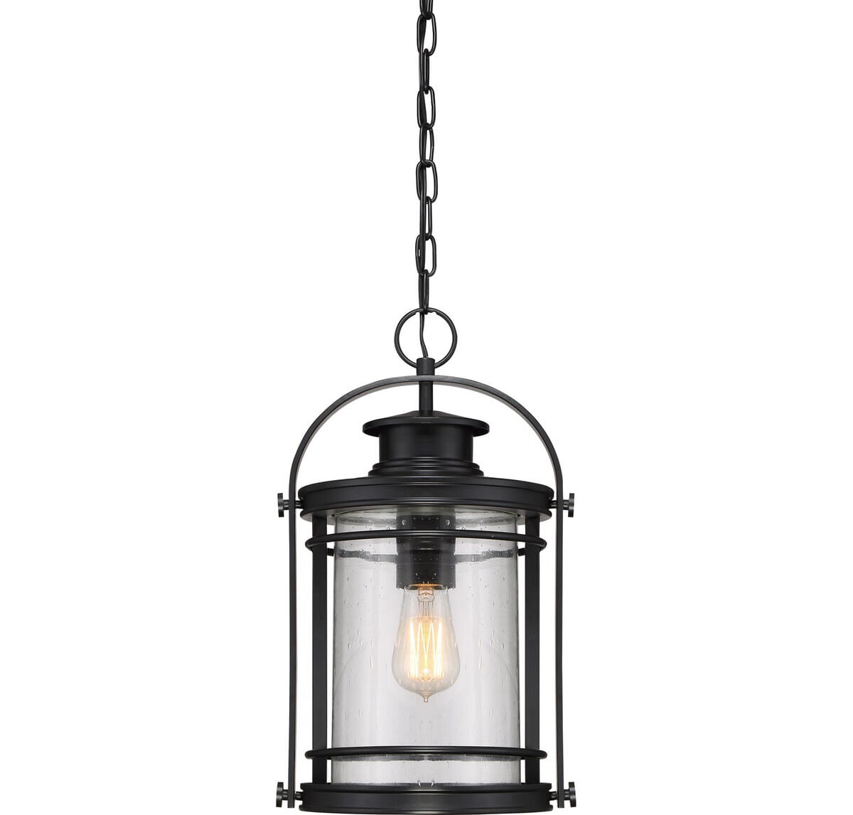 Quoizel Booker 11" Outdoor Hanging Light in Mystic Black