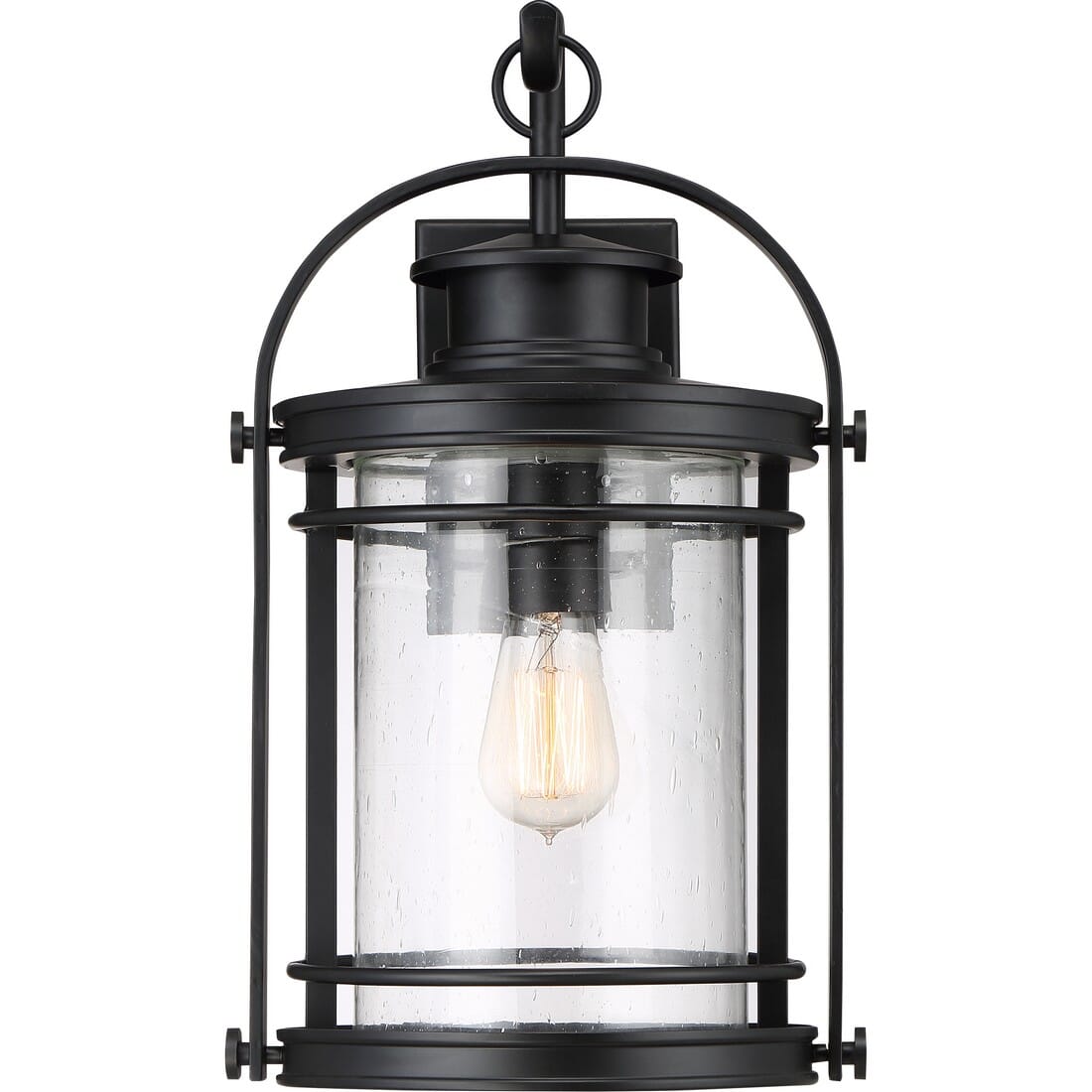 Quoizel Booker 11" Outdoor Hanging Light in Mystic Black