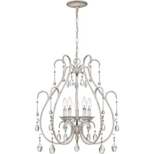 Quoizel Blanca 5-Light 25" Transitional Chandelier in Antique White