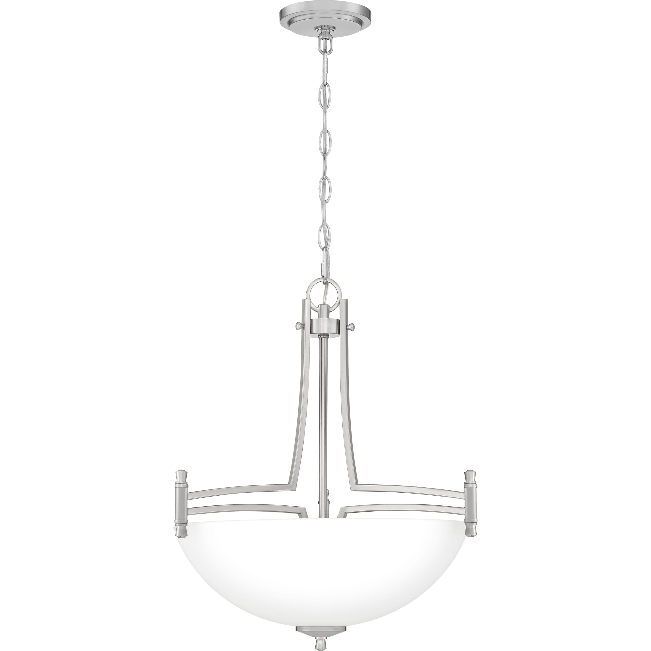 Quoizel Billingsley 3-Light 18" Pendant Light in Brushed Nickel