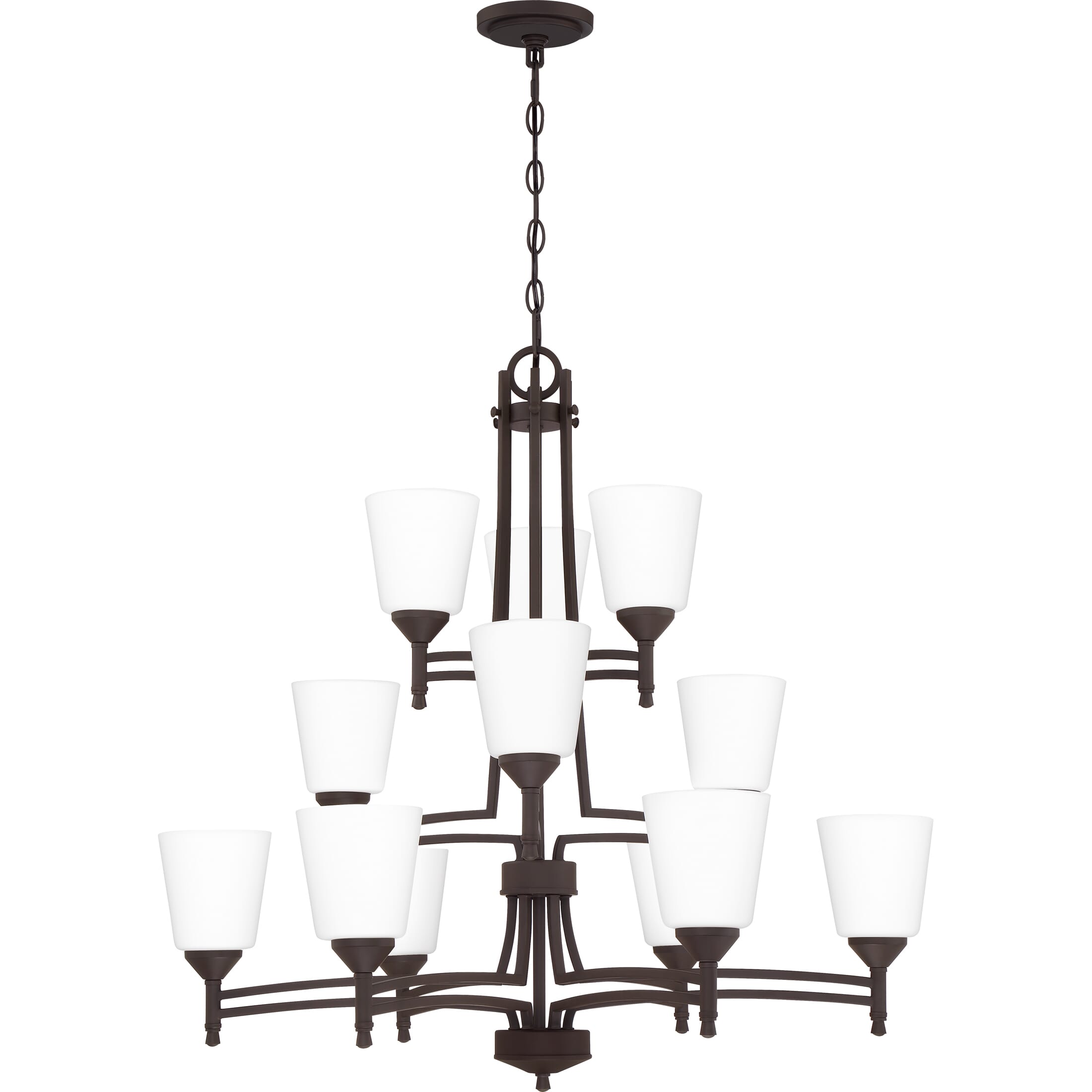 Quoizel Billingsley 12-Light 31" Transitional Chandelier in Old Bronze