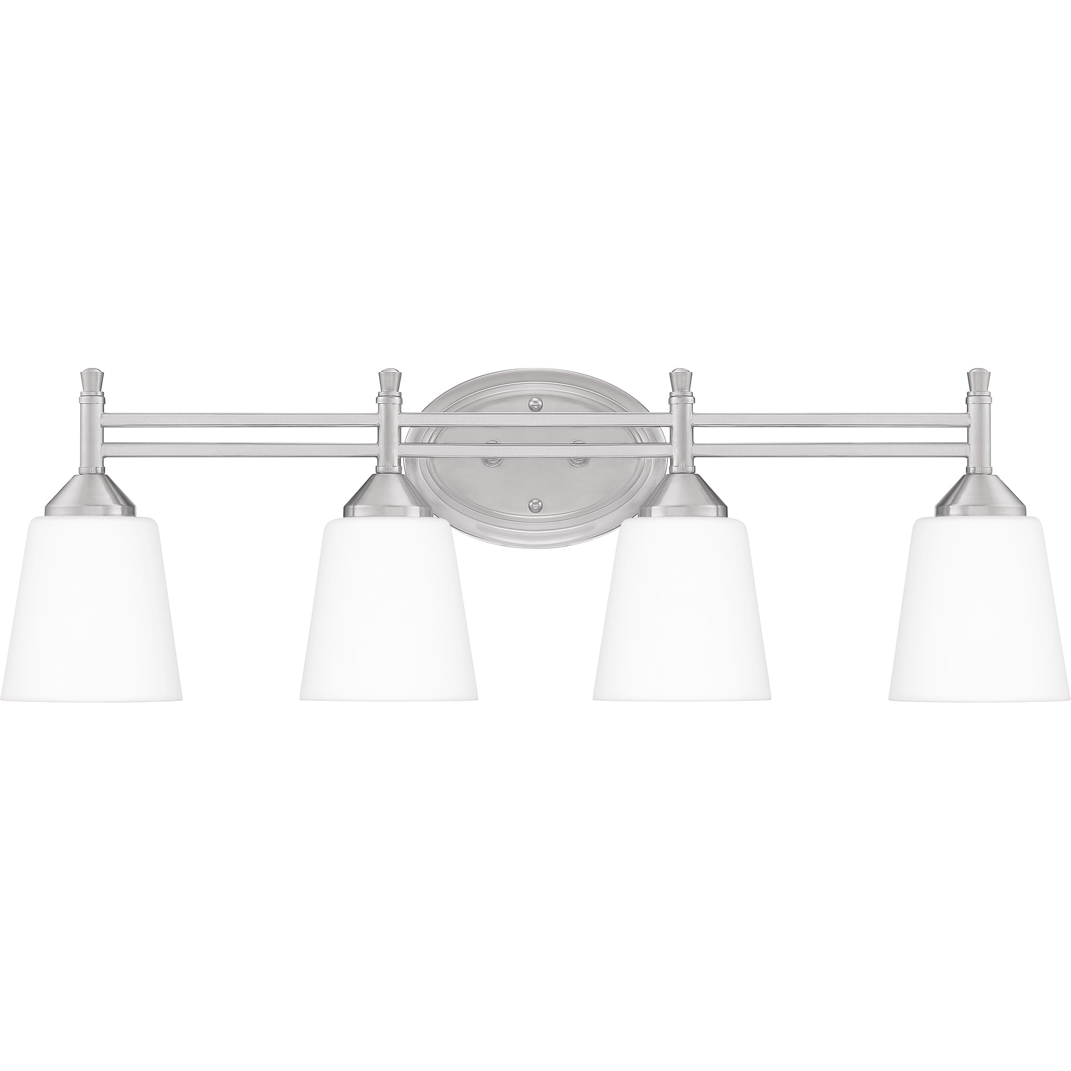 Quoizel Billingsley 4-Light 28" Bathroom Vanity Light in Brushed Nickel