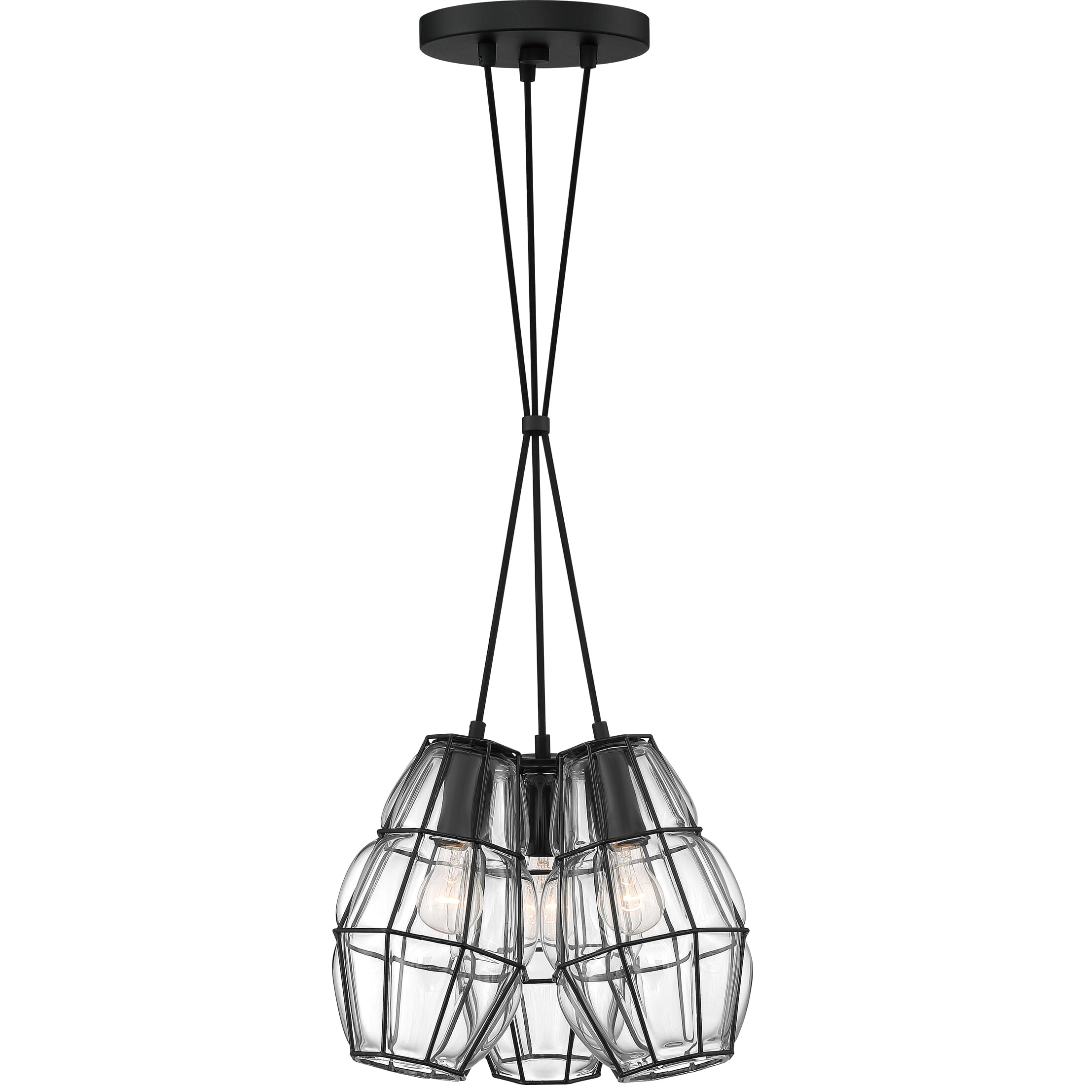 Quoizel Blythe 3-Light 17" Pendant Light in Earth Black