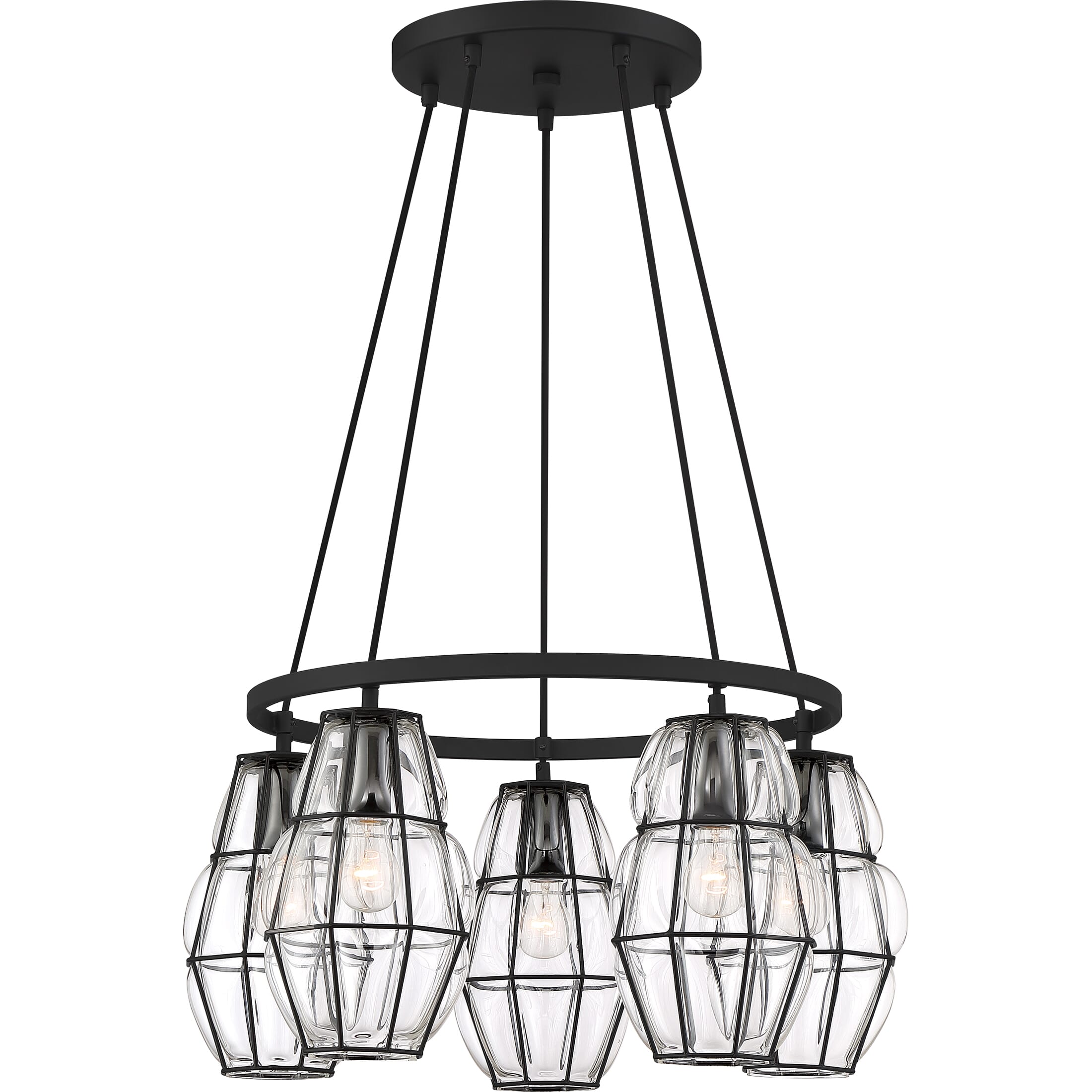 Quoizel Blythe 5-Light 12" Transitional Chandelier in Earth Black