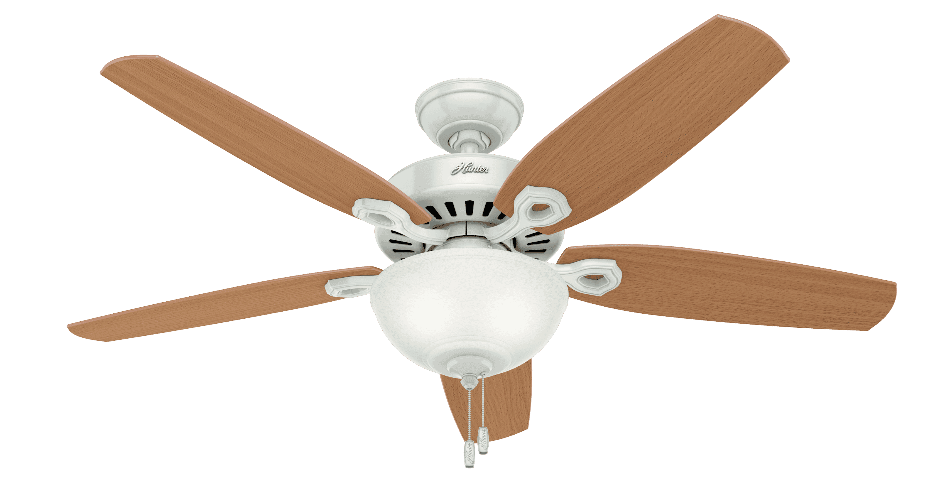 Hunter Builder Deluxe 2-Light 52" Indoor Ceiling Fan in White