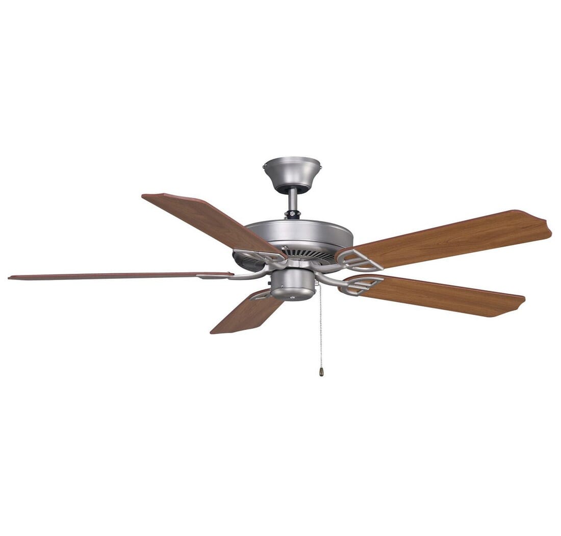 Fanimation 52" Aire Decor Ceiling Fan in Satin Nickel w/Cherry/Walnut Blades