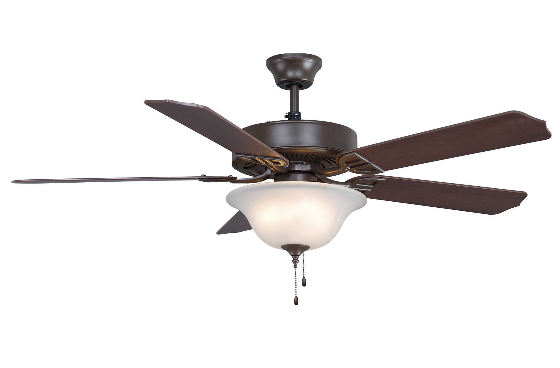 Fanimation Aire Decor Bowl 3-Light 52" LED Indoor Ceiling Fan in Oil-Rubbed Bronze with Amber Glass