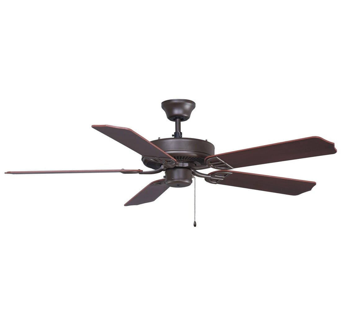 Fanimation 52" Aire Decor Indoor/Outdoor Ceiling Fan in Bronze w/Cherry-Walnut Blades