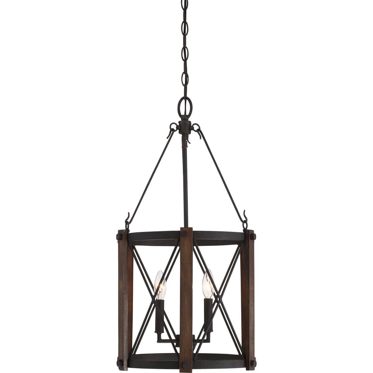 Quoizel Baron 3-Light 28" Transitional Chandelier in Marcado Black